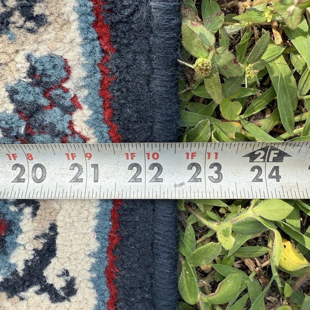Vintage Turkish Runner Rug L 6'8.5" x W 1'10.5" Navy Blue, Multi-color Design - Picture 11 of 16